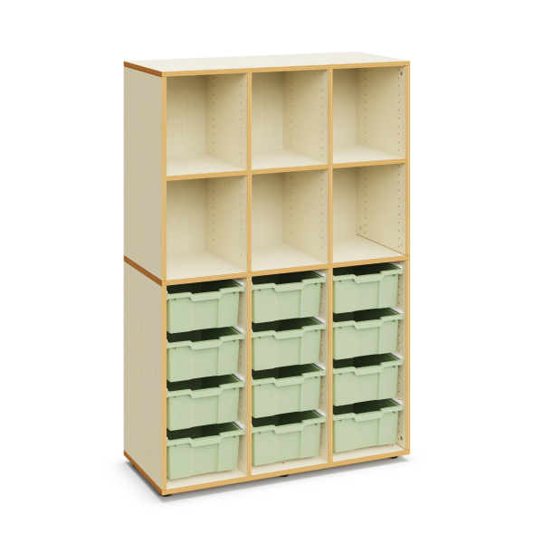 Armario Alice con 12 cubetas grandes Light Green