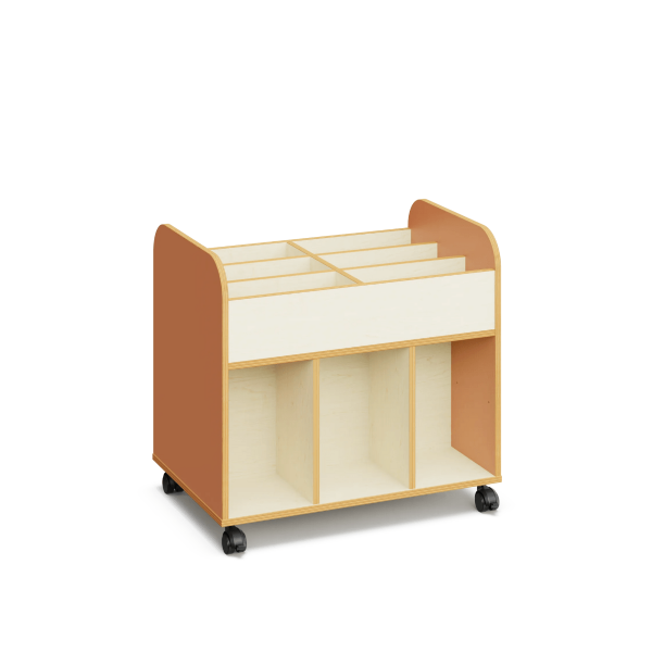 Carro libros Dan Laterales Maple Terracota