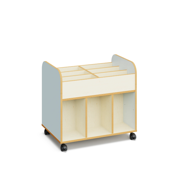 Carro libros Dan Laterales Maple Light Blue
