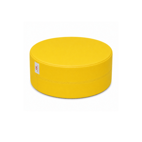Cojín redondo Ø30x15 cm altura Amarillo