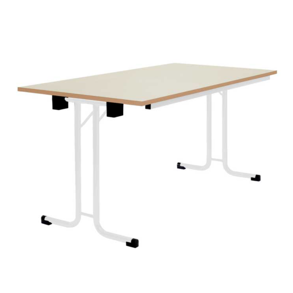 Mesa plegable 391 120x60 cm T2 pata Blanca encmr. Blanca