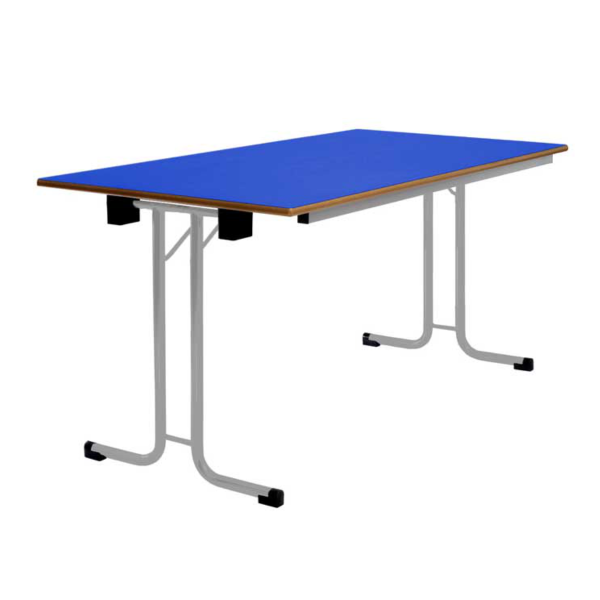 Mesa plegable 391 120x60 cm T2 pata Gris encmr. Azul osc.