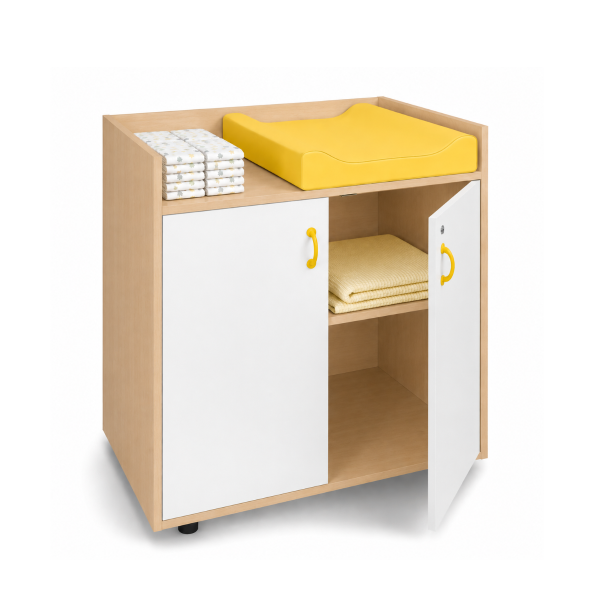 Mueble cambiador Haya con 2 ptas. Blanco