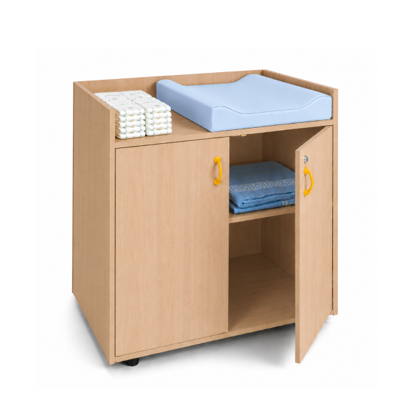Mueble cambiador Haya con 2 ptas. Haya