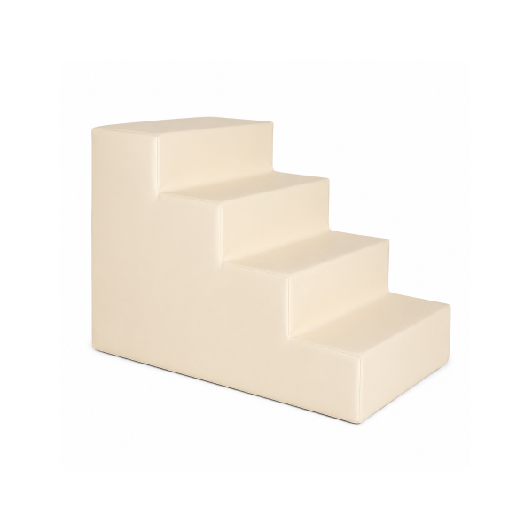 Escalera foam 4 peldaños 100x68x60 cm Marfil