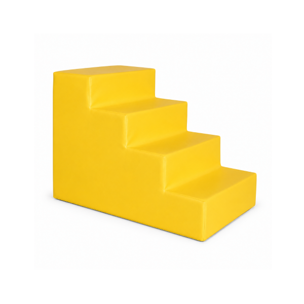 Escalera foam 4 peldaños 100x68x60 cm Amarillo