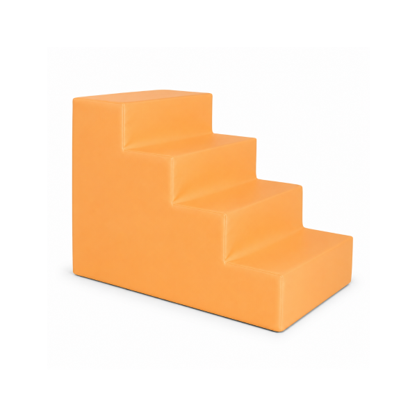 Escalera foam 4 peldaños 100x68x60 cm Naranja