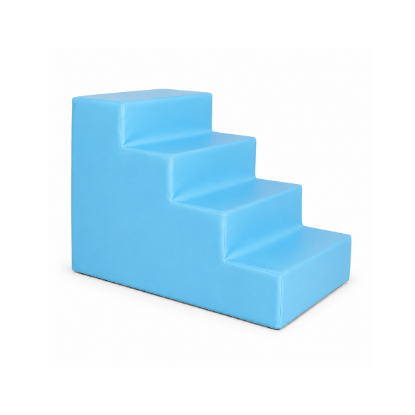 Escalera foam 4 peldaños 100x68x60 cm Celeste