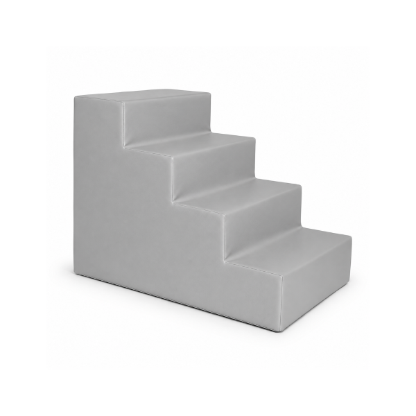 Escalera foam 4 peldaños 100x68x60 cm Gris