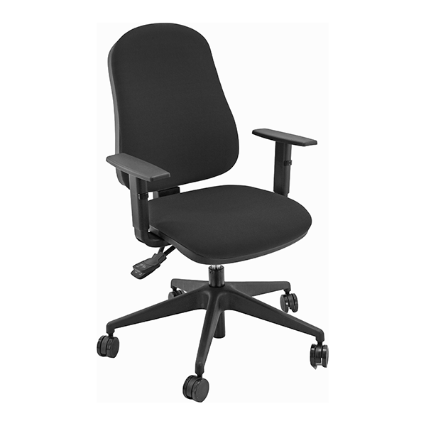 Silla Simple con brazos mec. syncron negro