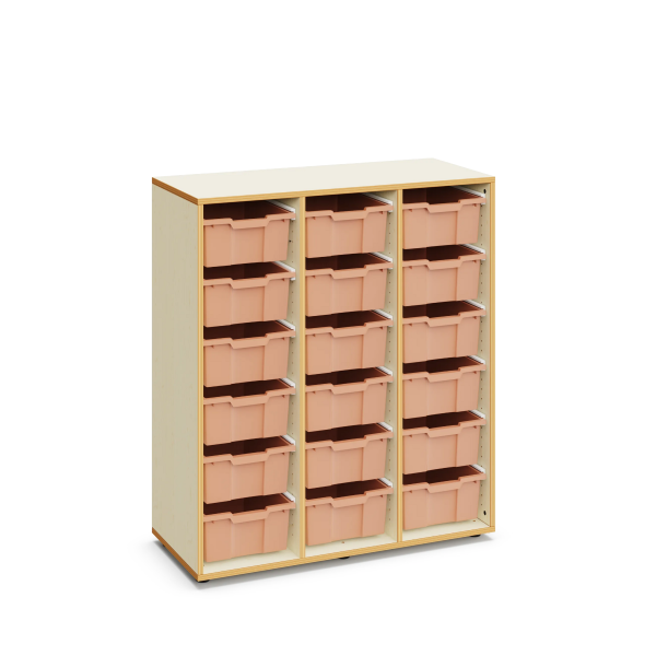 Armario Sophie con 18 cubetas grandes Light Terracota