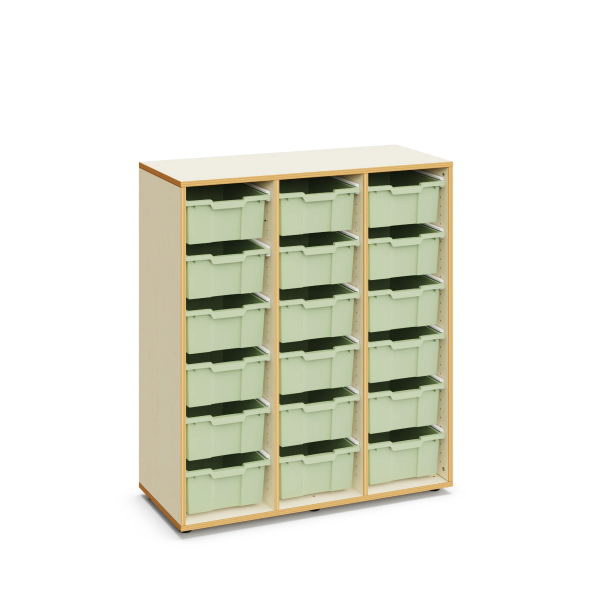 Armario Sophie con 18 cubetas grandes Light Green
