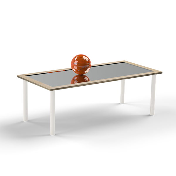 Mesa espejo 120x60 cm T3 Abedul/patas Blancas