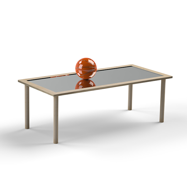 Mesa espejo 120x60 cm T3 Abedul/patas Madera