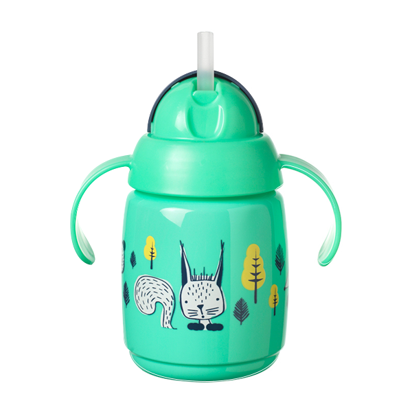 Vaso de aprendizaje con Caña. 300 ml Verde