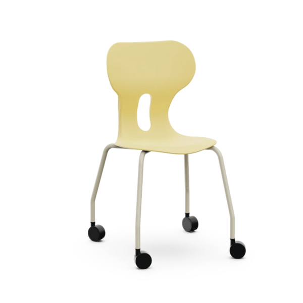 Silla Lia Castors T4 Light Yellow