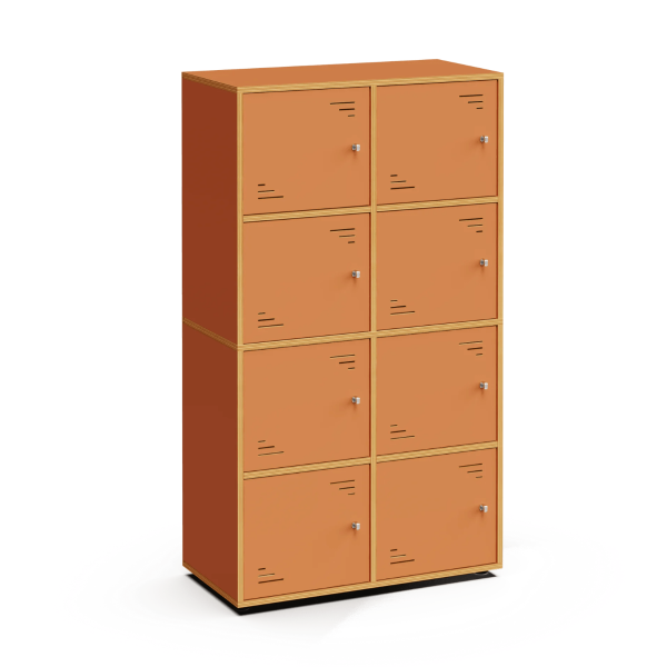Taquillas Locky 2x4 160 cm Light Terracota