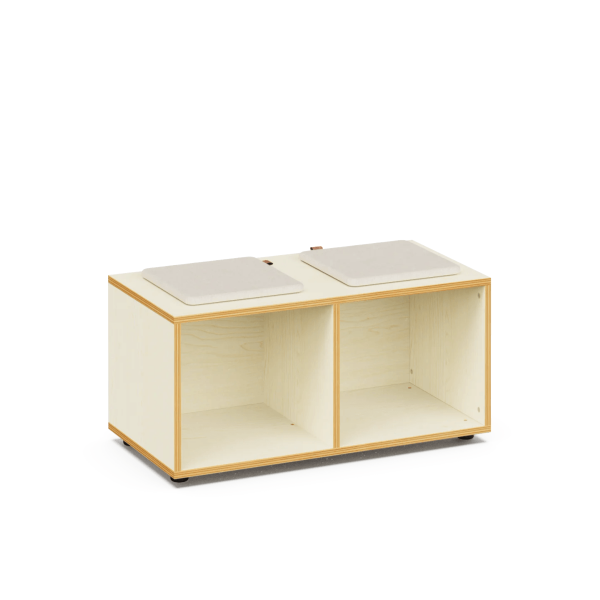 Banco escolar almacenaje Bunky Maple Blanco