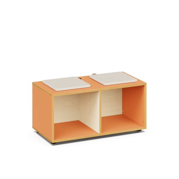 Banco escolar almacenaje Bunky Light Terracota
