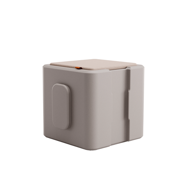 Asiento modular cubo Pie Warm Gray
