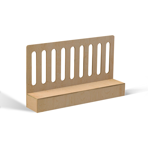 Valla con banco 150x30x87 cm MDF Haya