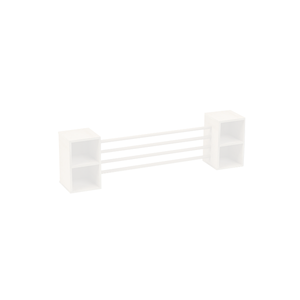Valla estantería y barrotes 120 cm MDF Blanco