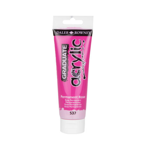 Tubo 120 ml pintura acríl. Graduate Daler R. Rosa