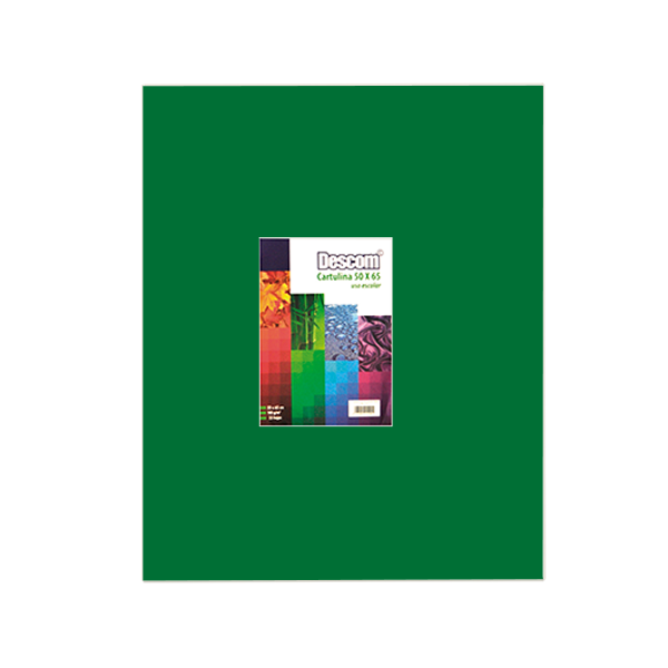 Pack 25 h. cartulina Verde Navidad 50x65 cm.