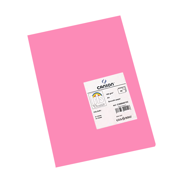 Pack 25 h. cartulina Iris 185 g Rosa Chicle
