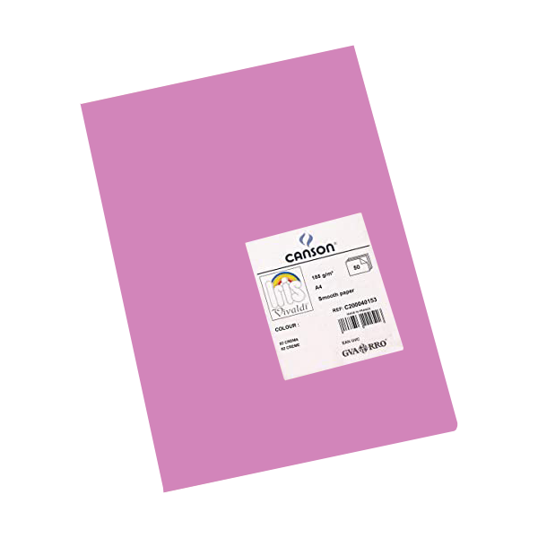 Pack 25 h. cartulina Iris 185 g Malva