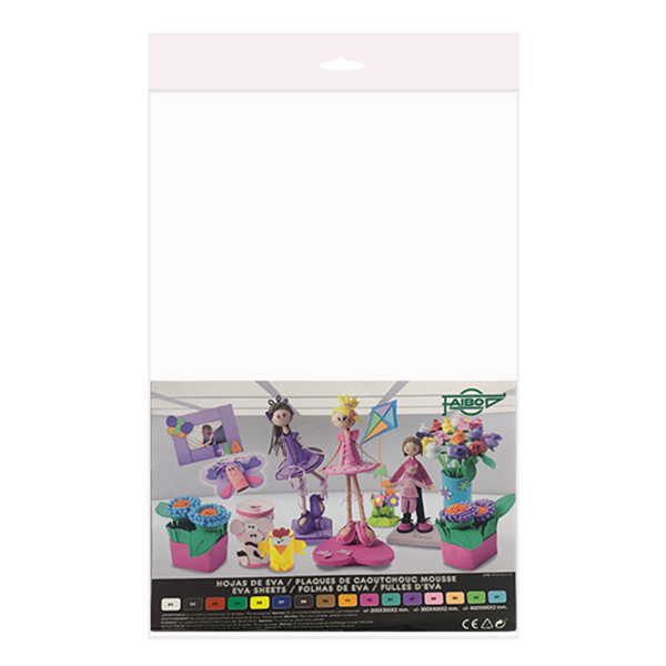 Plancha Eva 40x60 Blanco. Bolsa 10