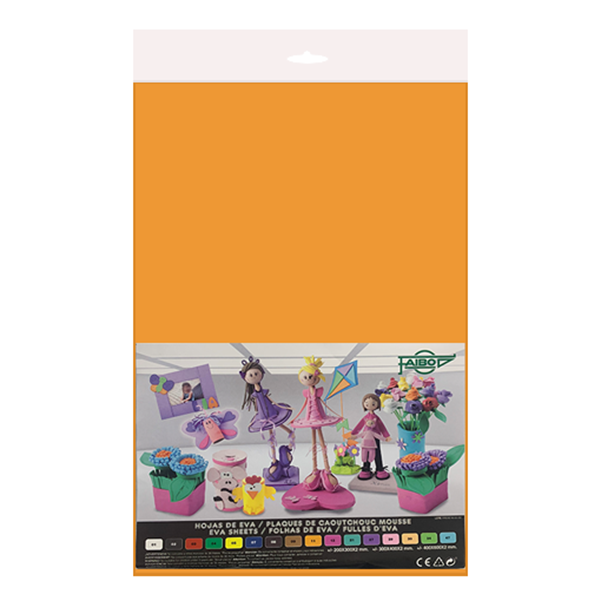 Plancha Eva 40x60 Naranja. Bolsa 10