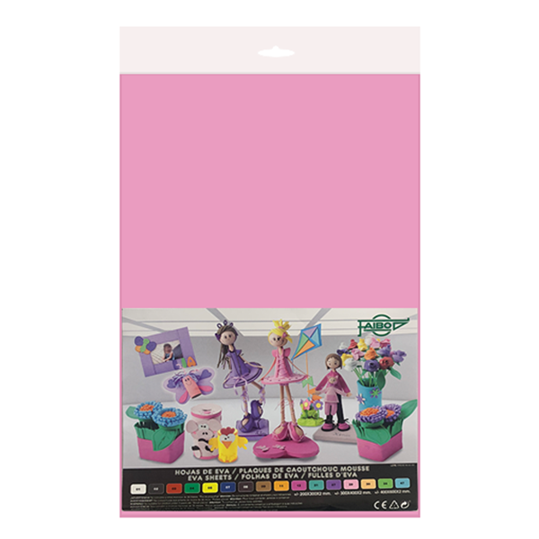 Plancha Eva 40x60 Rosa. Bolsa 10