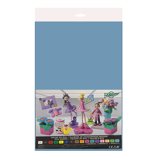 Plancha Eva 40x60 Azul claro. Bolsa 10