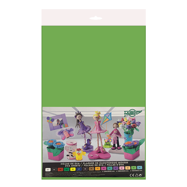 Plancha Eva 40x60 Verde claro. Bolsa 10