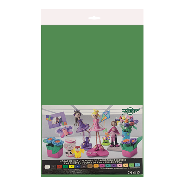 Plancha Eva 40x60 Verde intenso. Bolsa 10