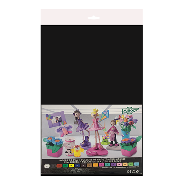 Plancha Eva 40x60 Negro. Bolsa 10