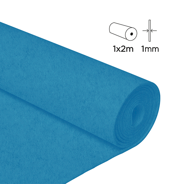 Rollo fieltro 1x2 m 0,80 mm Azul