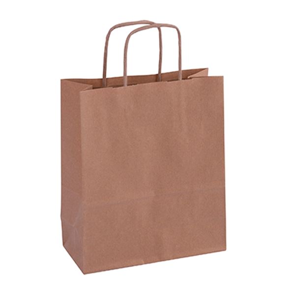 Paq. 50 bolsas papel kraft 32x16x39 cm Marrón