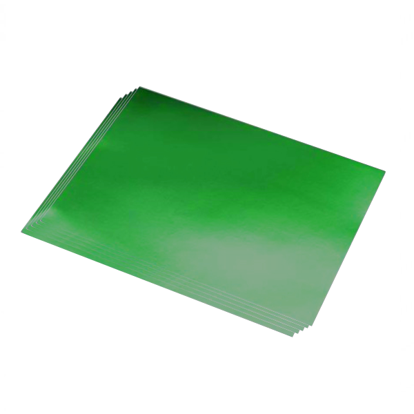 Pack 5 h. cartulina metalizada 50x65 Verde