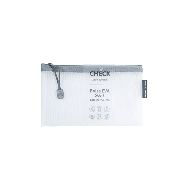 Bolsa cremallera Eva-Bag Check Blanco 230x130 mm