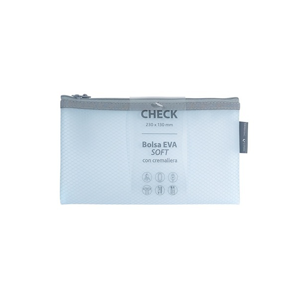 Bolsa cremallera Eva-Bag Check Azul 230x130 mm