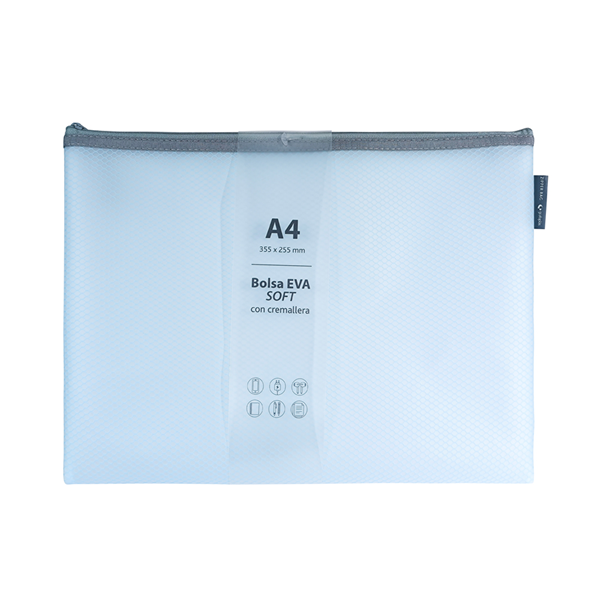 Bolsa cremallera Eva-Bag A4 Azul
