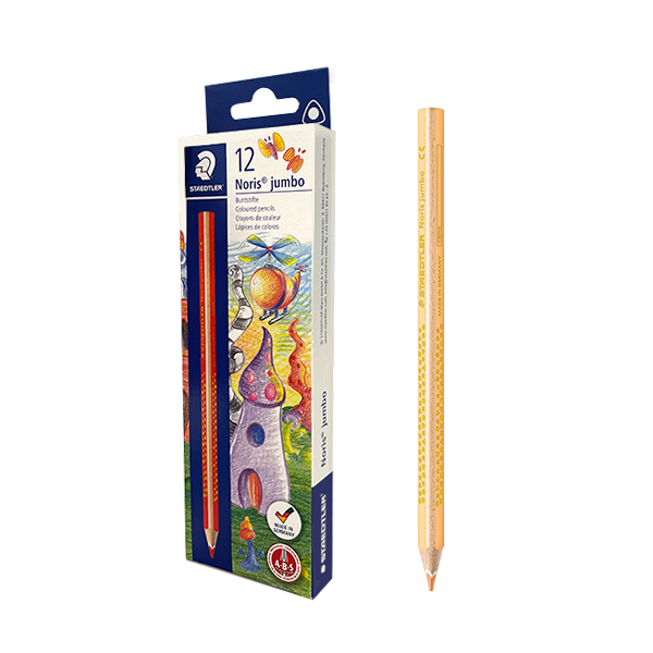 Caja 12 lápiz Staedtler Noris jumbo 188 Melocotón claro