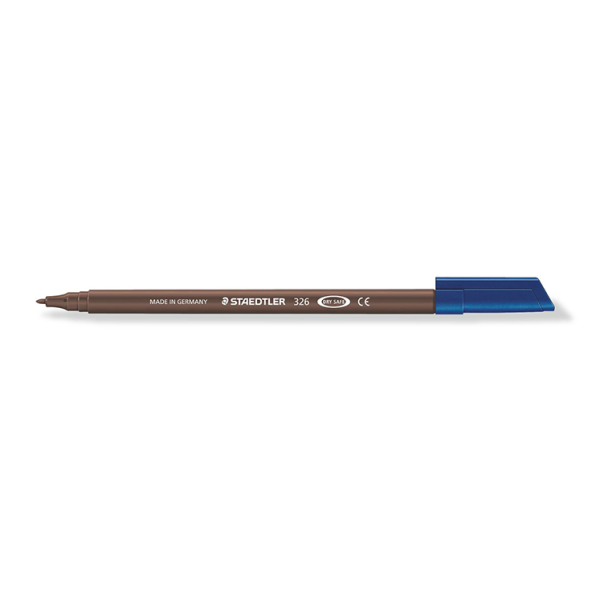 Rotulador Staedtler 326. Marrón osc. Caja 10