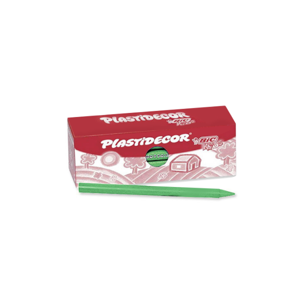 Caja 25 ceras Plastidecor Verde claro