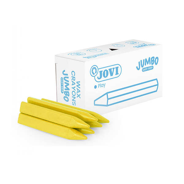 Caja 12 ceras Jovicolor Triwax Amarillo claro