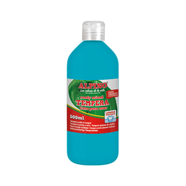 Témpera superlavable Alpino 500 ml Azul Claro