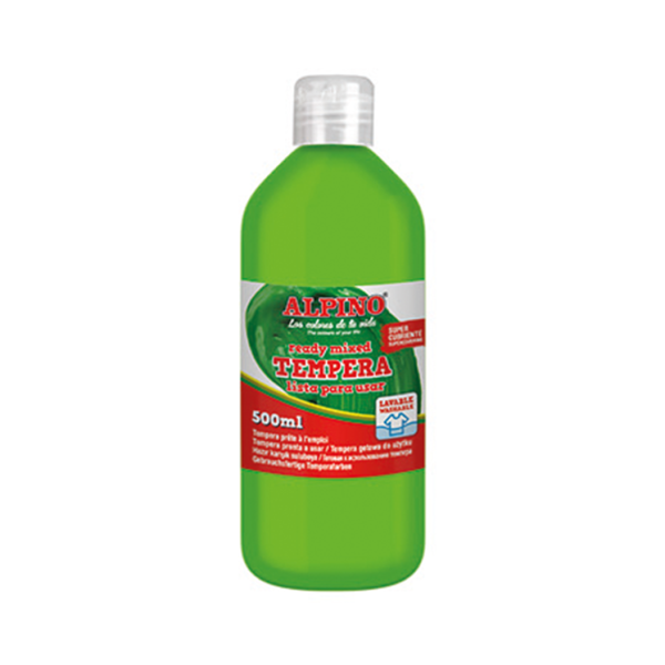 Témpera superlavable Alpino 500 ml Verde Claro