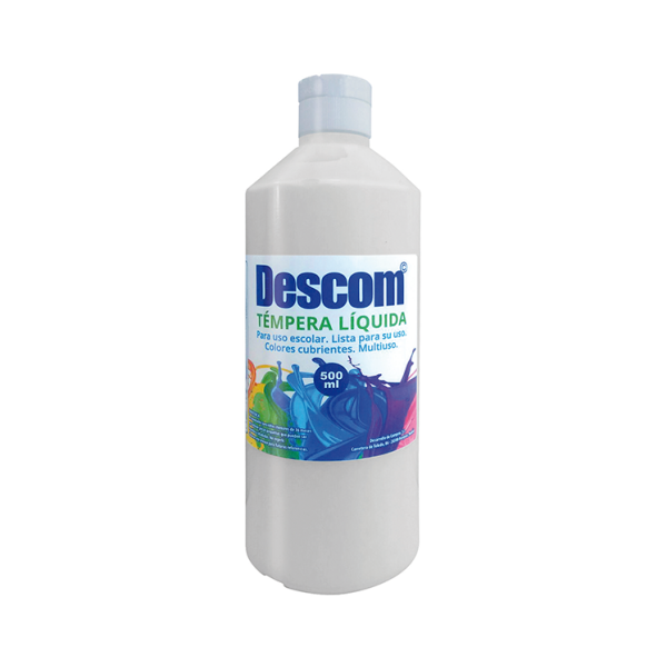 Témpera líquida Descom 500 ml Blanco